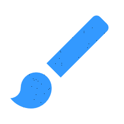 Dibujo de una brocha azul