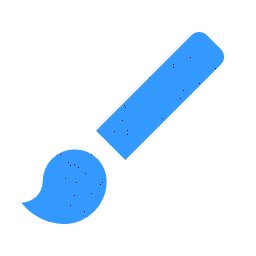 Icono de una brocha azul