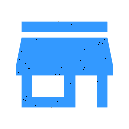 Icono de tienda azul